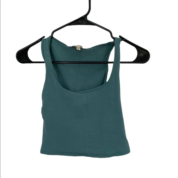 Teal Crop Tank - Picture 1 of 3